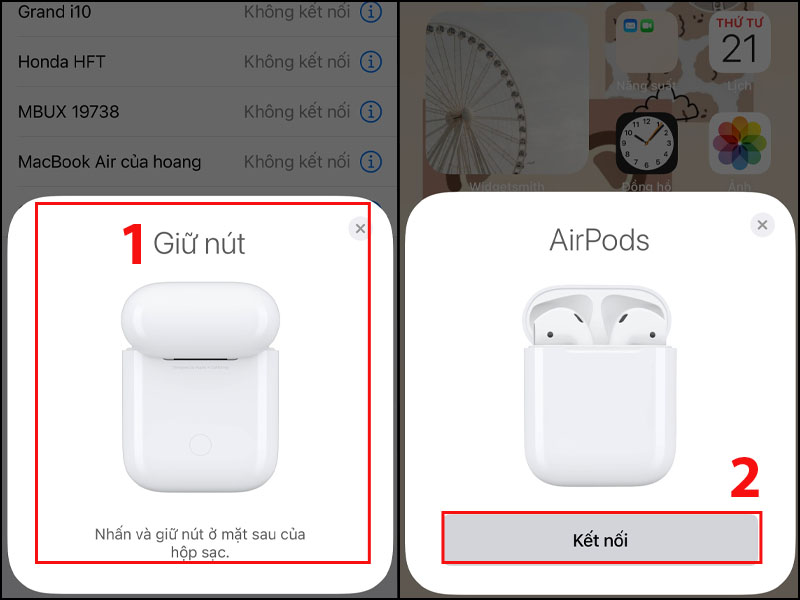 Hướng dẫn các bước thực hiện cách kết nối AirPod với iPhone hoặc iPad
